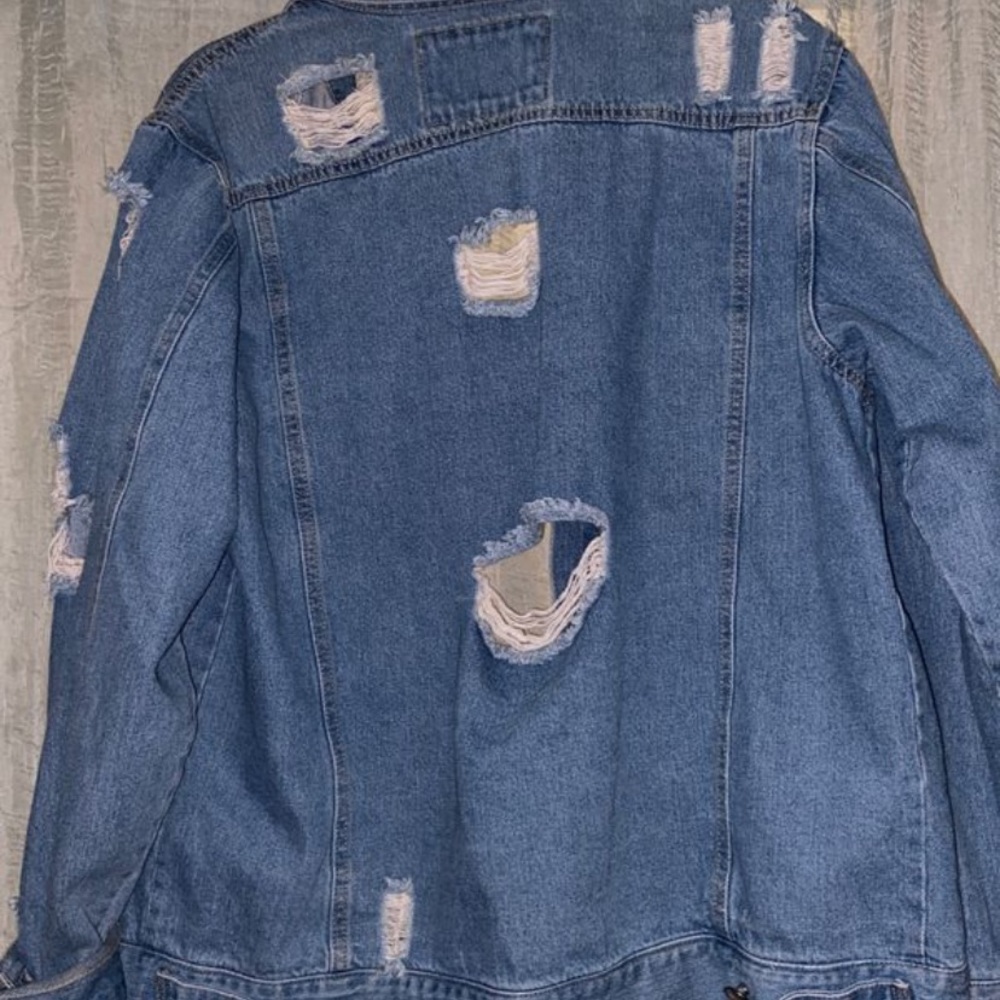 Distressed & dazzled jean jacket - Picture 5 of 5